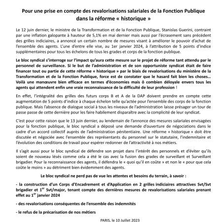 Pour une prise en compte des revalorisations salariales de la Fonction Publique dans la réforme &laquo;&nbsp;historique&nbsp;&raquo;
