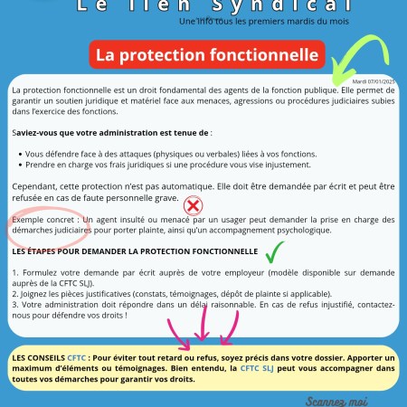 Le lien syndical : La protection fonctionnelle