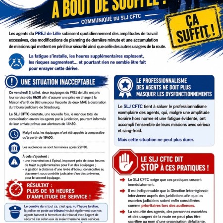 PREJ DE LILLE : DES AGENTS À BOUT DE SOUFFLE !