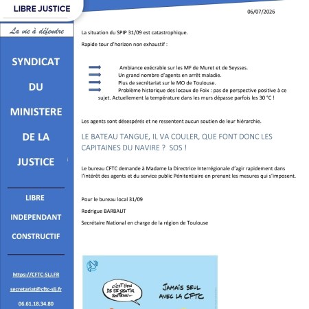 SPIP 31/09 SOS : LE BATEAU TANGUE