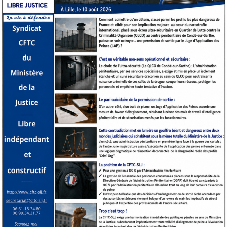 Le grand grand écart du Ministère de la Justice face au narcobanditisme !
